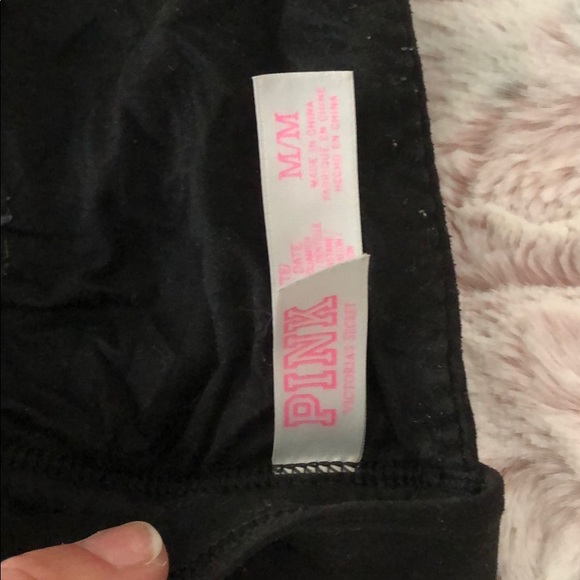 Black lace soft PINK bralette strappy - Picture 4 of 5